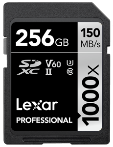 lexar professional 1000x memory card