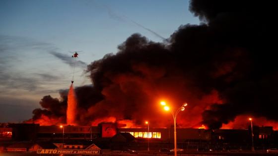 حريق في موسكو