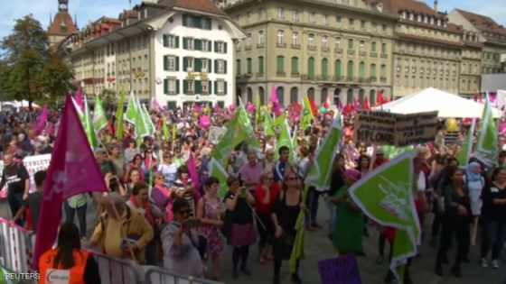 تظاهرة احتجاجية من نساء سويسرا