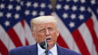 US President Donald Trump speaks on Covid-19 testing in the Rose Garden of the White House in Washington, DC on September 28, 2020. (Photo by MANDEL NGAN / AFP) (Photo by MANDEL NGAN/AFP via Getty Images)